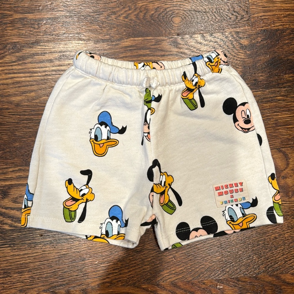 Zara Mickey Shorts…Size 9-12 months